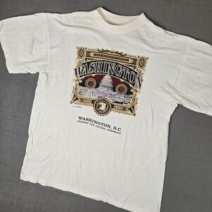Vintage Washington DC Shirt Adult XL White Crew Neck 1995 White House Eagle 90's